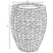 Vintiquewise Water Hyacinth Round Floor Planter with Metal Pot, Small QI003547.S - alternate 4